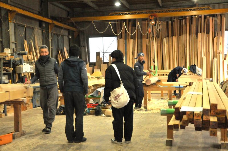 松戸市工匠、会社見学の様子
