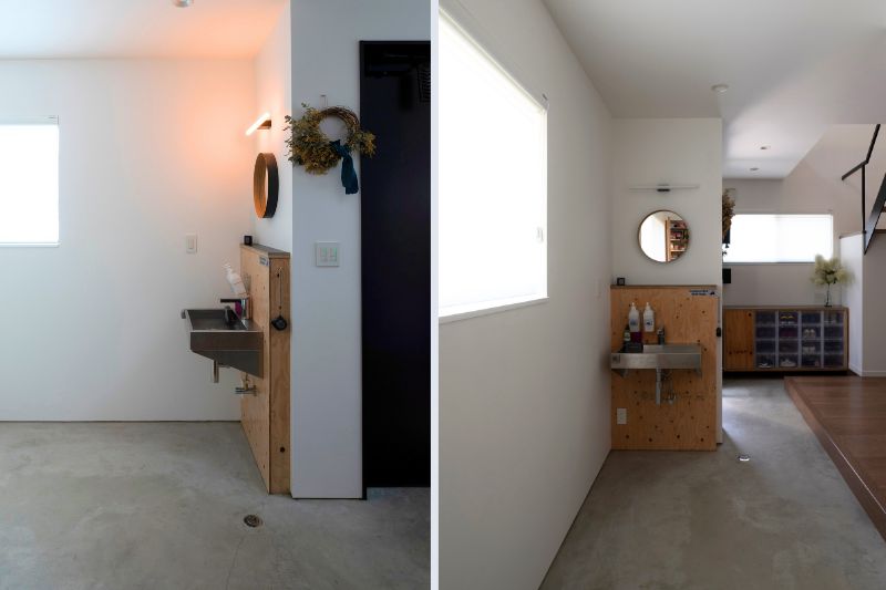 部屋に汚れを持ち込まない！！おしゃれで便利な玄関洗面台